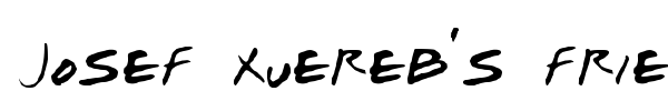 Josef Xuereb's Friends font preview